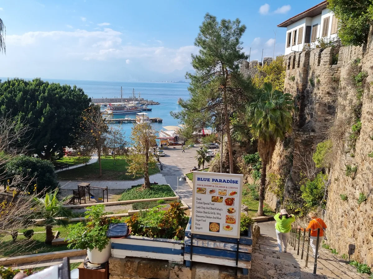 The harbour and coastline of Antalya, Turkey