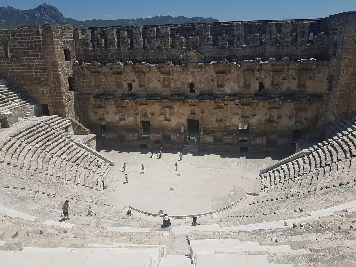 The ancient Roman theatre of Aspendos near Antalya, Turkey